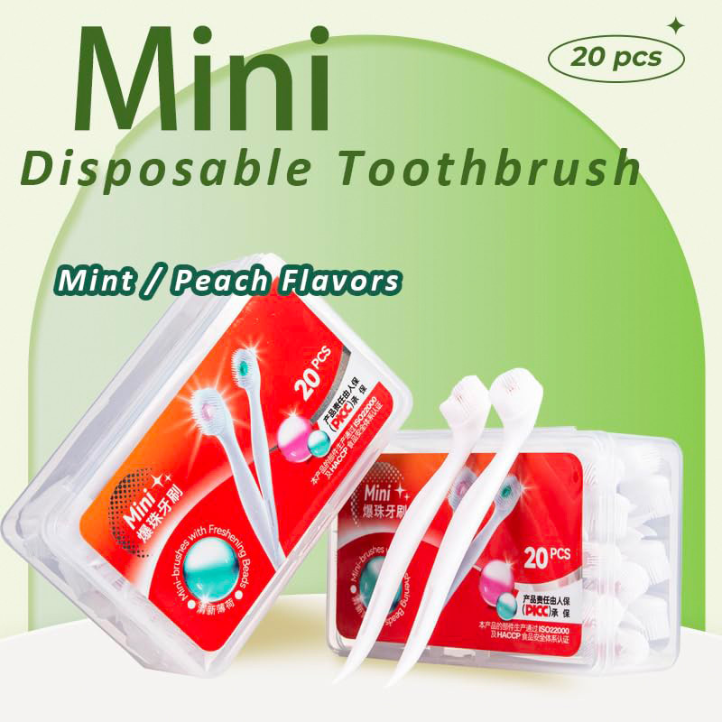 Portable Mini Brush On The Go Disposable Toothbrush With Toothpaste Inside For Travel Max Fresh