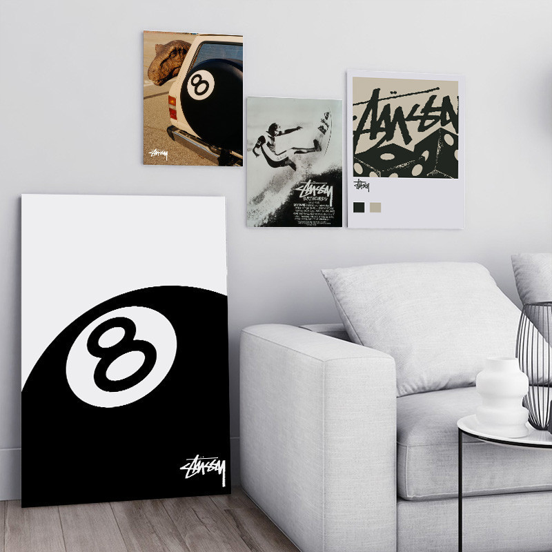 Black And White Poster Modern Canvas Painting Wall Art Home Decor ...