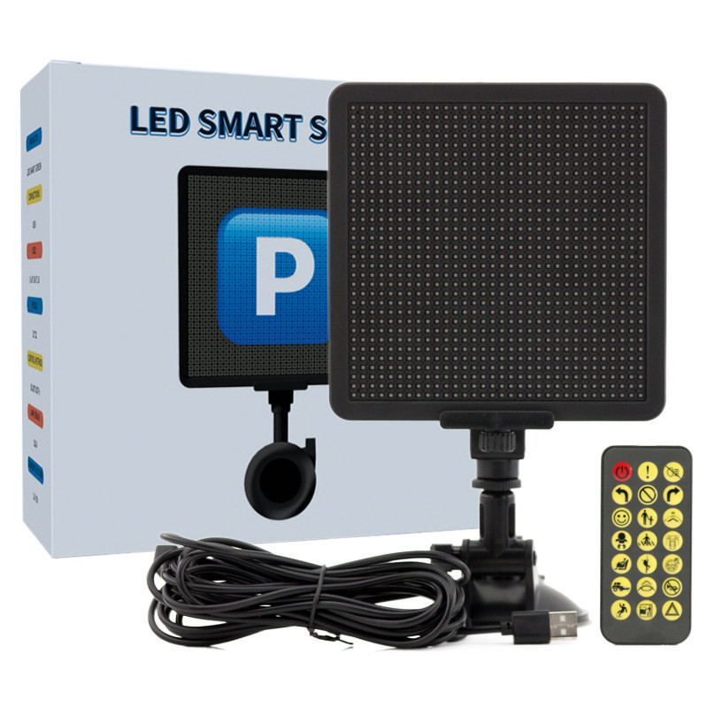 Smart Car LED Sign Screen Remote and APP Control Pixel Panel DIY Text ...