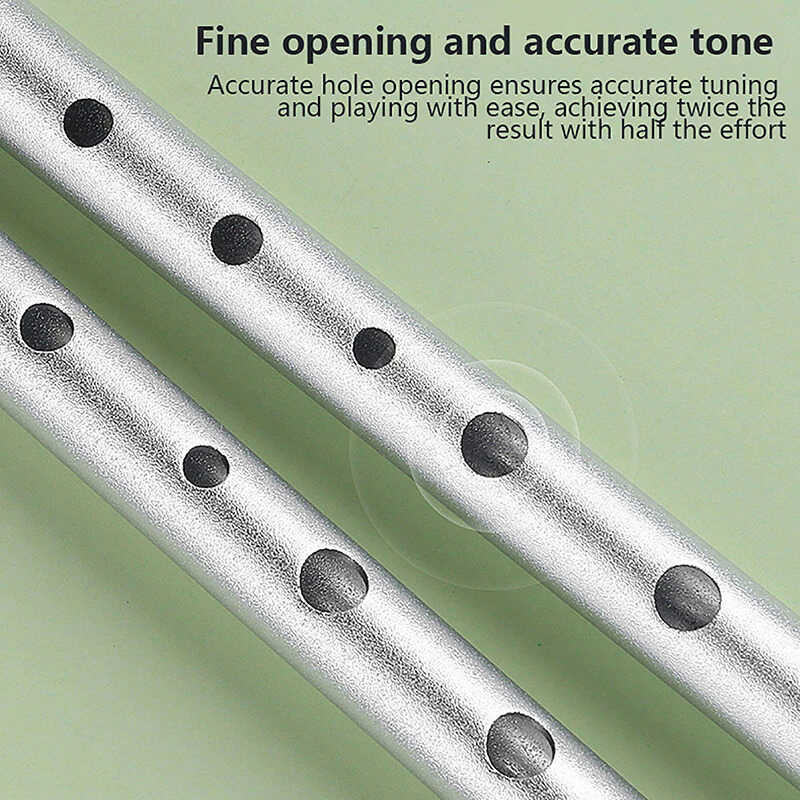 6 Hole 1Pc C/D Key Irish Ireland Tin Penny Whistle Metal Flute