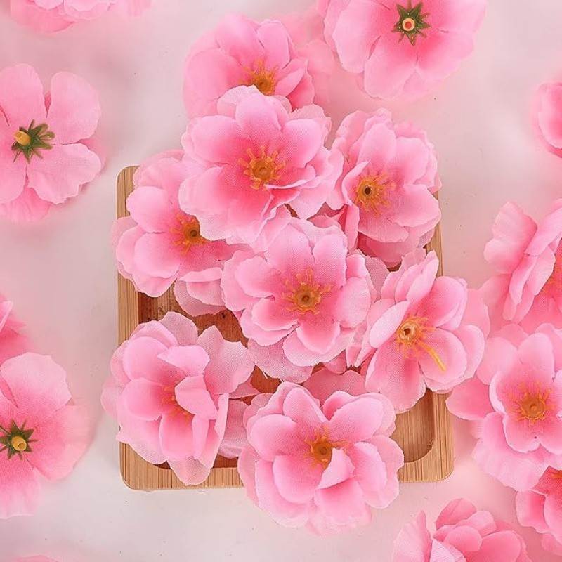 Cherry Blossom Heads 10/20pcs Artificial Fake Silk Cherry Blossom ...