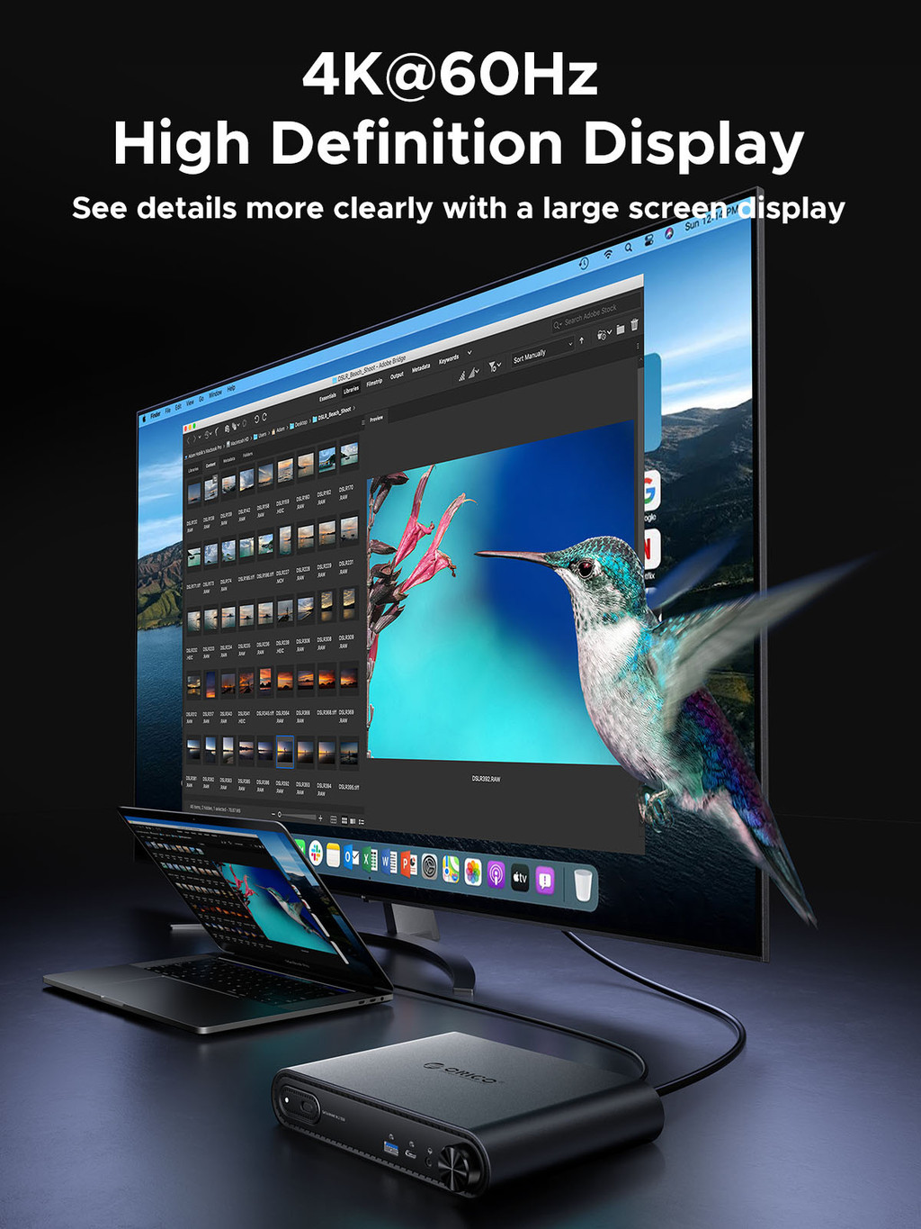 ORICO Docking Station M.2 SSD Enclosure HDMI Expansion Desktop Dock for ...