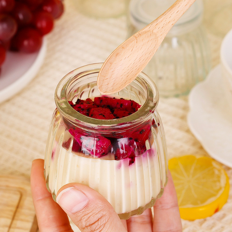 Pudding Jar With Lid - Multi-Purpose Sealed Bottle - Baking Glass ...