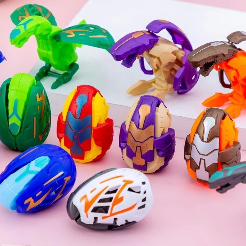 2/4 PCS Dinosaur Eggs Transforming Toy Simulation Deformation Dinosaur ...