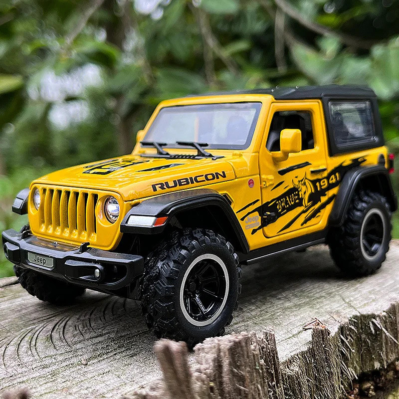 Modèle Réduit Jeep Wrangler Rubicon 1941 - Échelle 1:32, Alliage, Avec Lumières Et Sons - Neuf