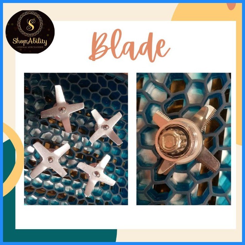 Drink Machine Blender Parts (Round lock, Blade and Mushroom) Shopee