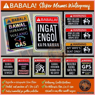 ۞ BABALA STICKER MEMES BAWAL HIRAMIN FOR MOTORCYCLE BIKE | Shopee ...