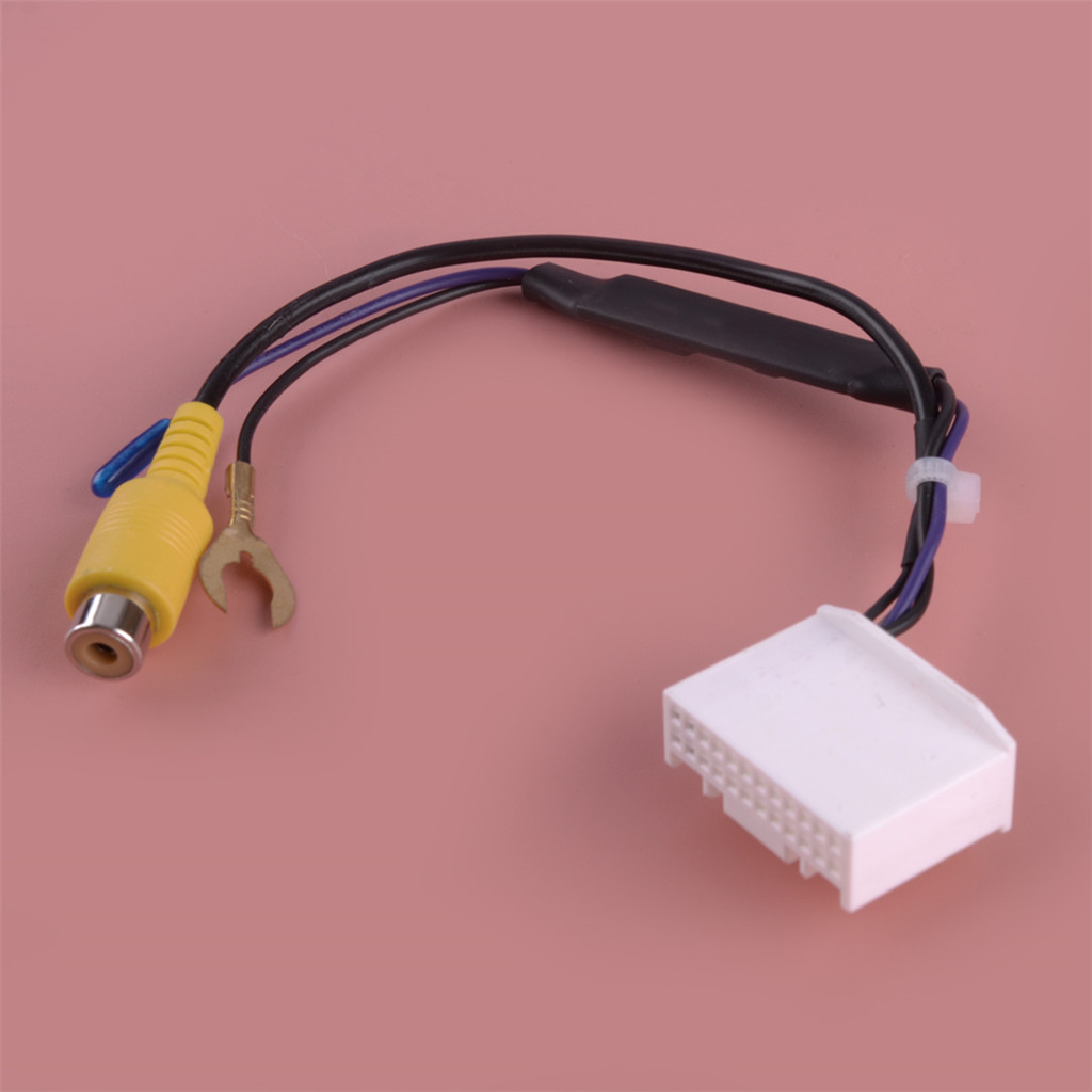 24 Pin Rearview Backup Reverse Camera Video Output Adapter Wiring Cable