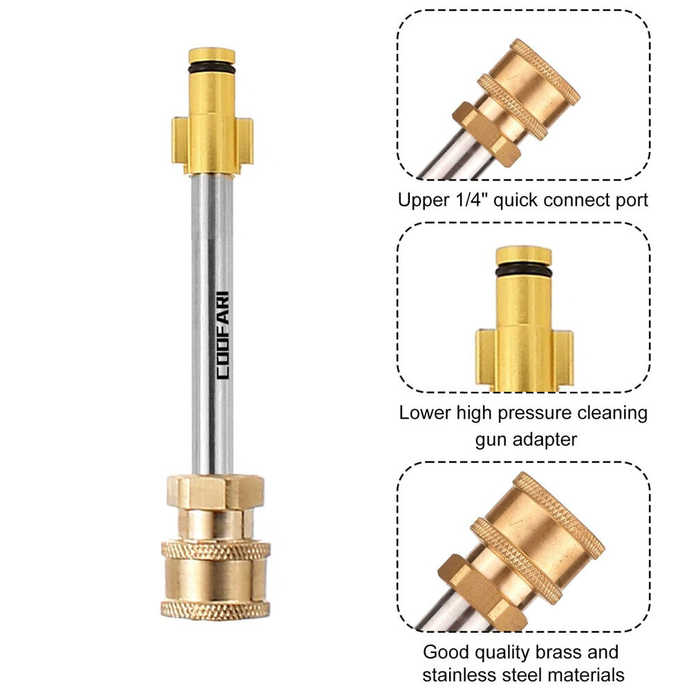 Pressure Washer Adapter 3600 PSI 1/4in Quick Disconnect Car Wash ...