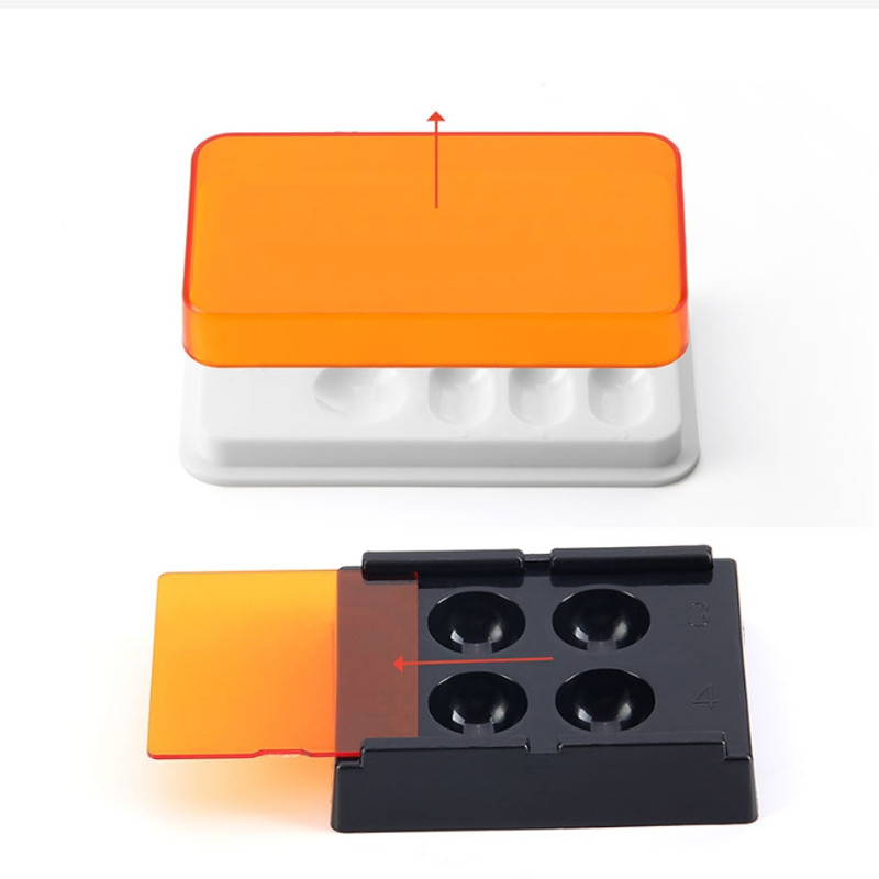 4/8 Slots Dental Resin Shade Light Storage Box Mix Composite Hood Case ...