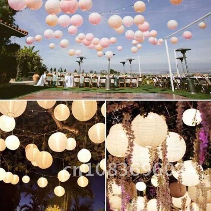 PATIKIL 6 Pouce Papier Lanternes, 6 Paquet Rond Pliable Suspendu Lampe Ombre Pour Mariage Maison Fête Festival Célébration, Rose