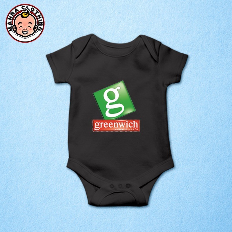 ☪ Greenwich Pizza Baby Onesie New Born Baby Clothes 