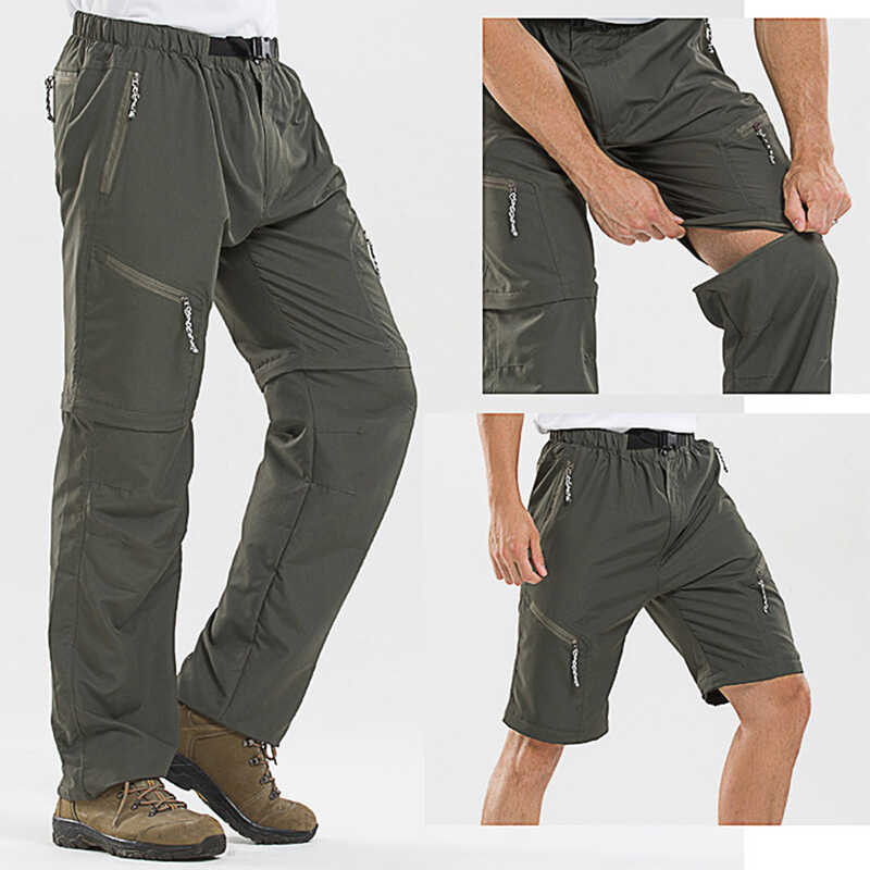 Quick-Drying Summer Removable Hiking Pants Men's Waterproof Trousers ...