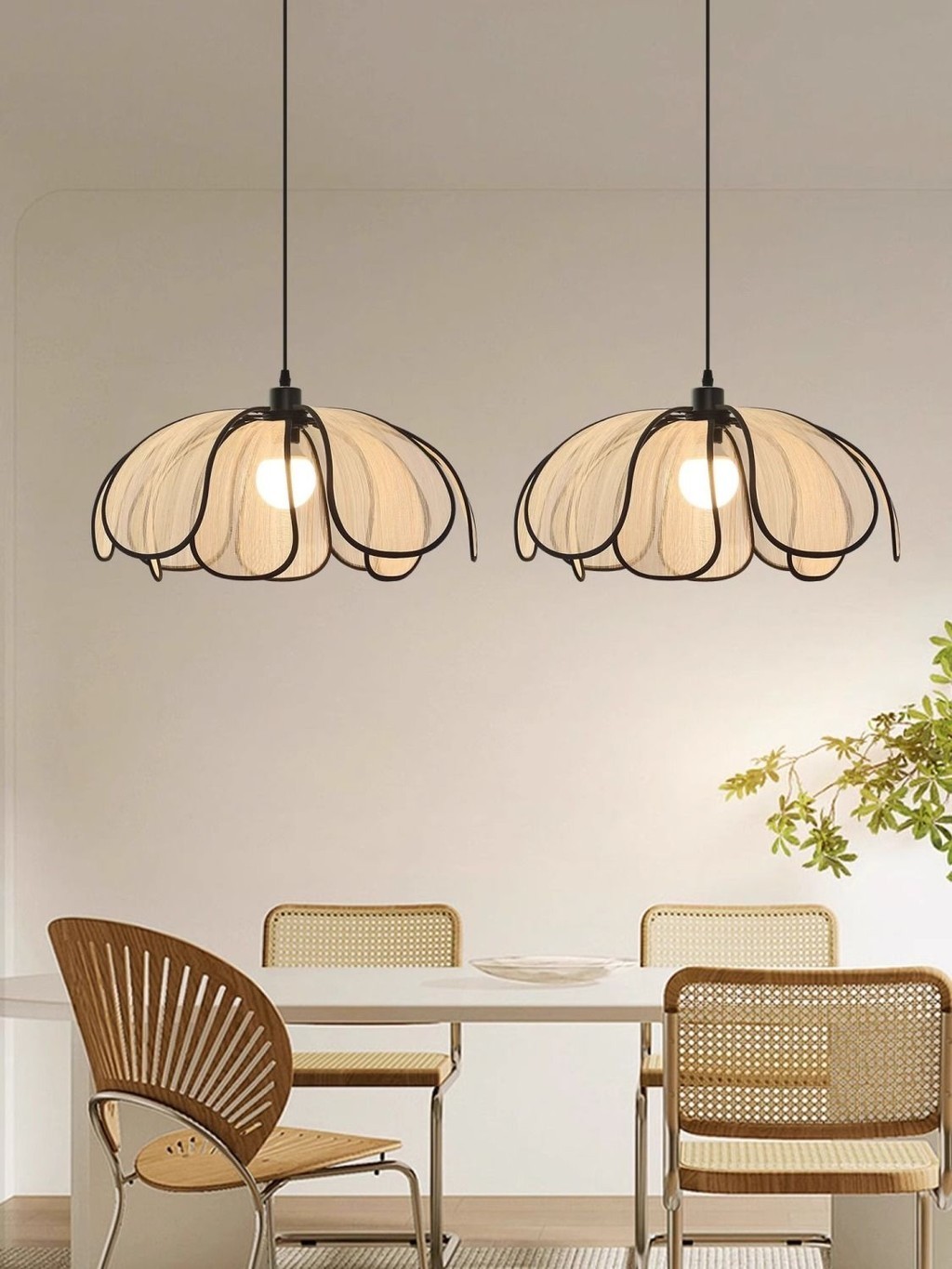 French Dining Room Chandelier Vintage Petal Wabi-Sabi Style Living Room ...