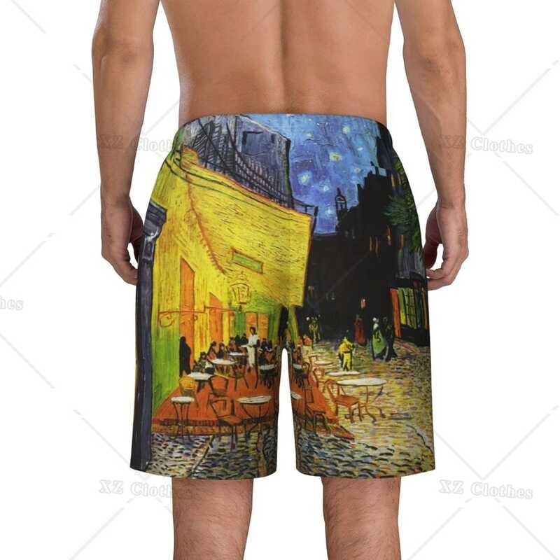 Д Van Gogh Oil Painting Theme Beach Shorts Summer Swim Trun Sports 