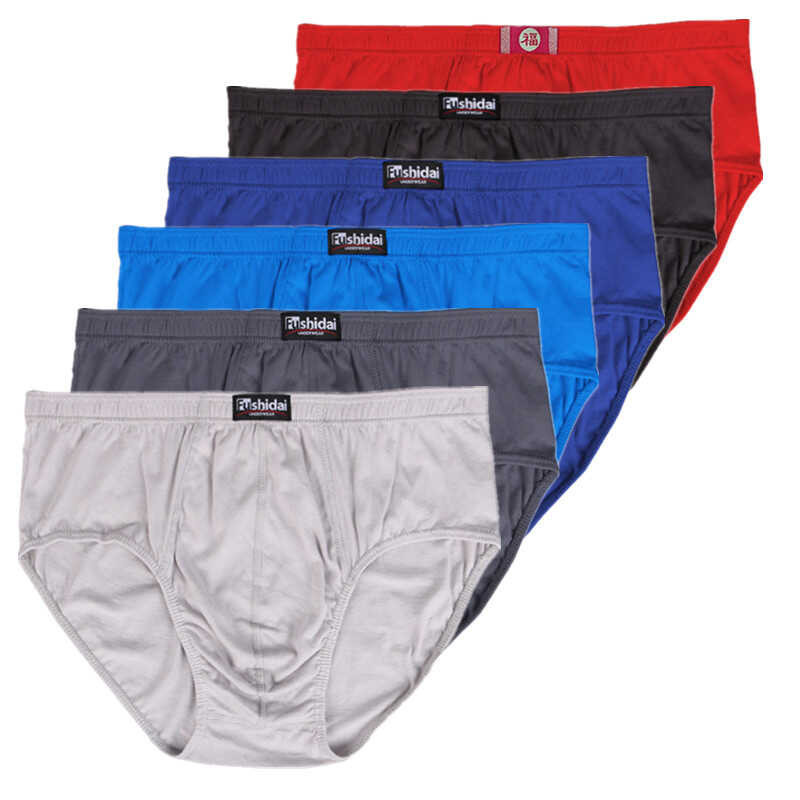 14 6 Pcs Big Size Briefs Large Underwear For Men Underpants Cotton ...