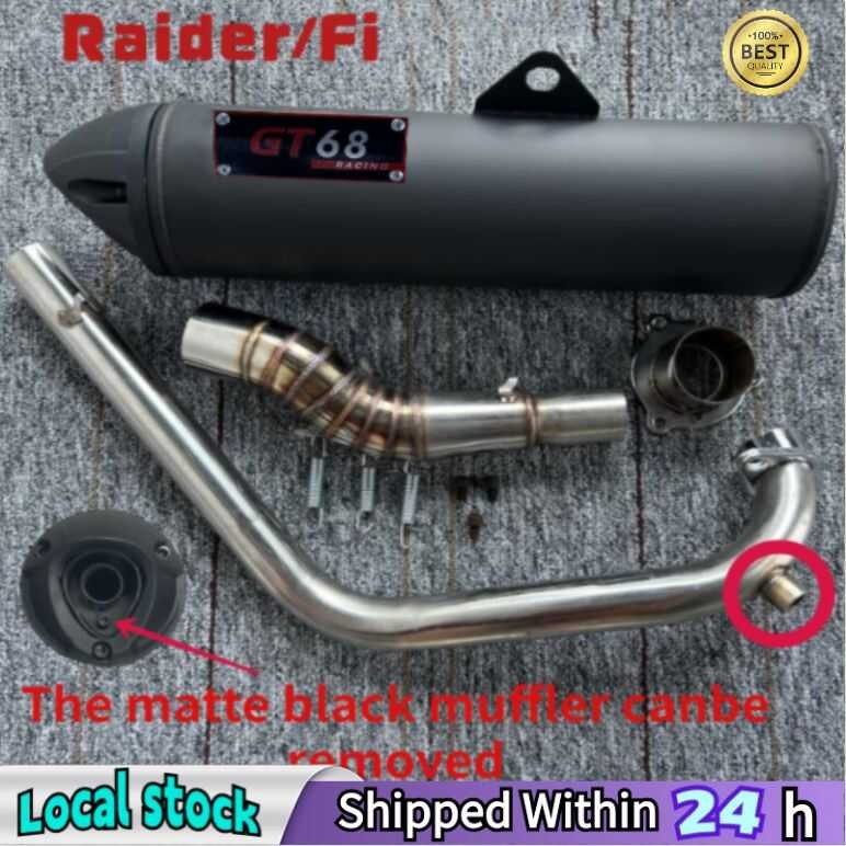 Gt68 Pipe For Raider 150 Fi Black, Raider 150 Fi /Xrm 125 Chorme/Xrm ...