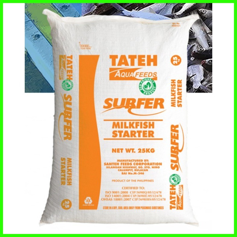 ∏ Tateh Aquafeeds Surfer Starter 1kg Milkfish Bangus Feeds Floating ...
