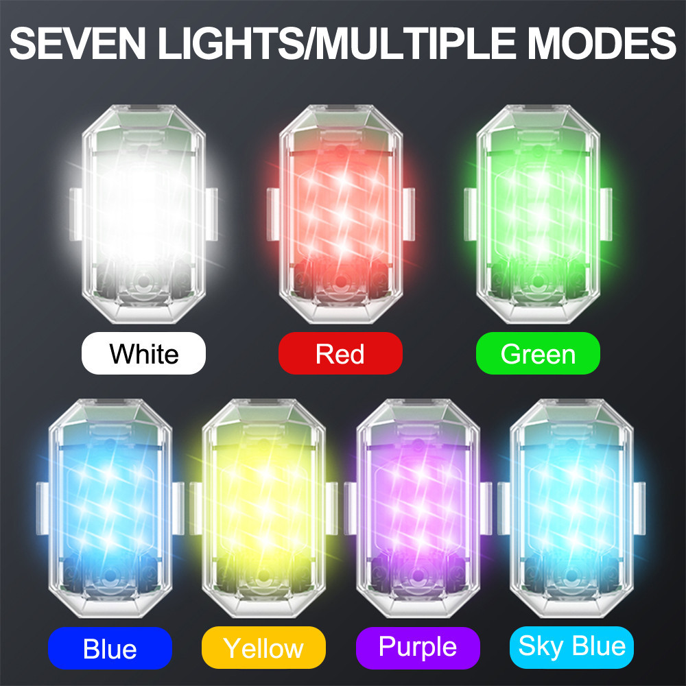 RGB Multifunctional LED Strobe Light For Motorcycle Bike Scooter UAV