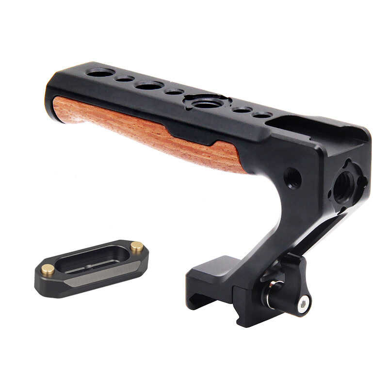NATO Universal Wooden Top Handle With Quick Release Para Sa Sony Canon Nikon DSLR Camera Hand