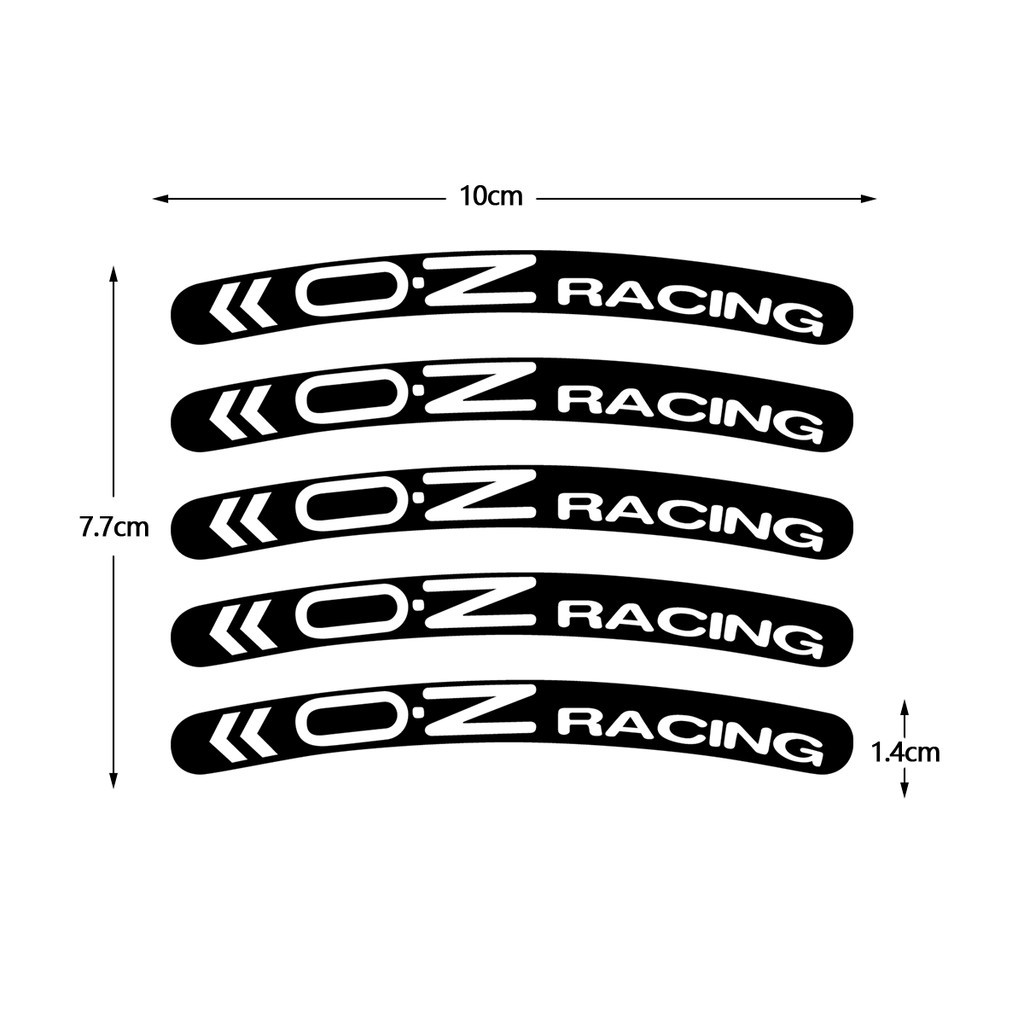 4PCS OZ Racing Wheel Stickers Reflective Waterproof Rim Stripe Tape ...