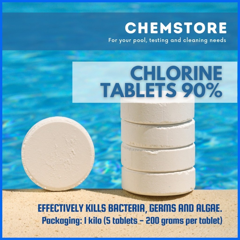 Chlorine for swimming pool Tablets TCCA 90% for Swimming Pool Cleaning ...