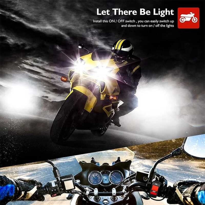 Moto Toggle Switches Headlight On/Off Push Button Motorbike Essories ...