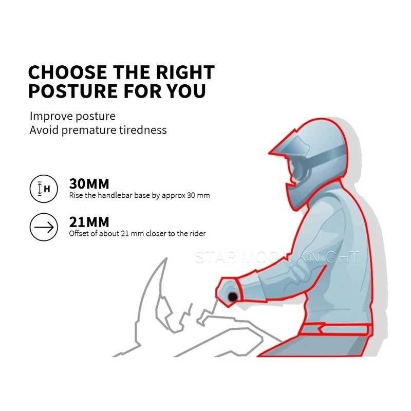 Riser Manubrio Per YAMAHA TRACER 9 E GT 2021-2024 | Adattatore Regolabile Nero - Foto 5