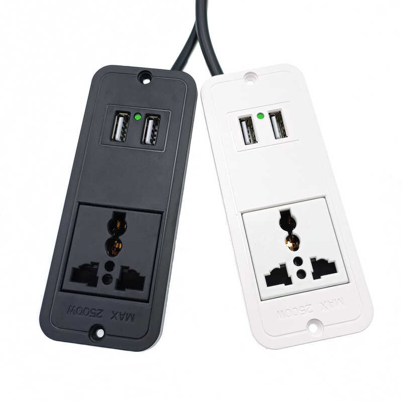Dalawang 5V 2A USB Panel Tatlong-Hole Power Embedded Multifunctional ...