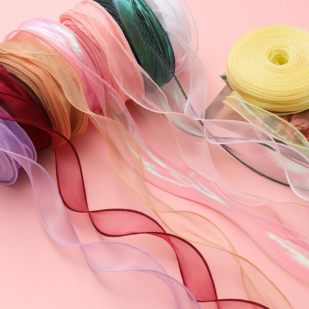 St.kunkka 40mm Sheer Chiffon Ribbon Organza Satin Ribbons Gift ...