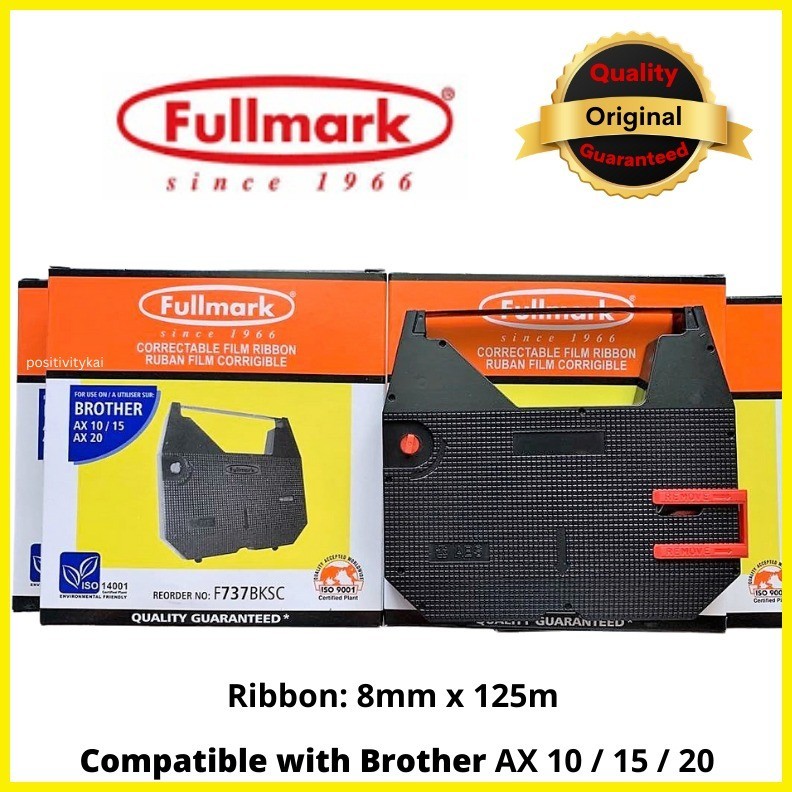 ⭐ ♂ (Positivity) Fullmark Typewriter Ribbon F737BKSC for Brother AX 10