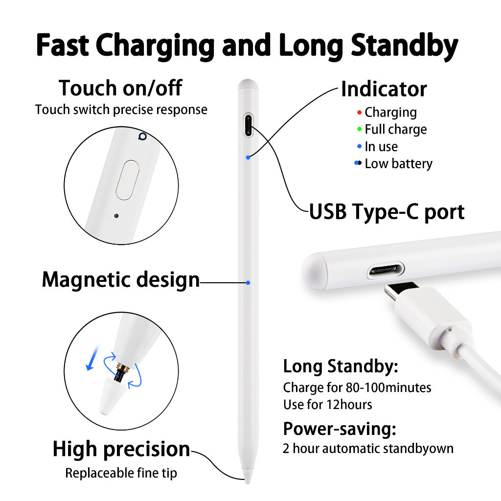 Universal Touch Screens-Fine Point Digital Capacitive Drawing Pencil ...