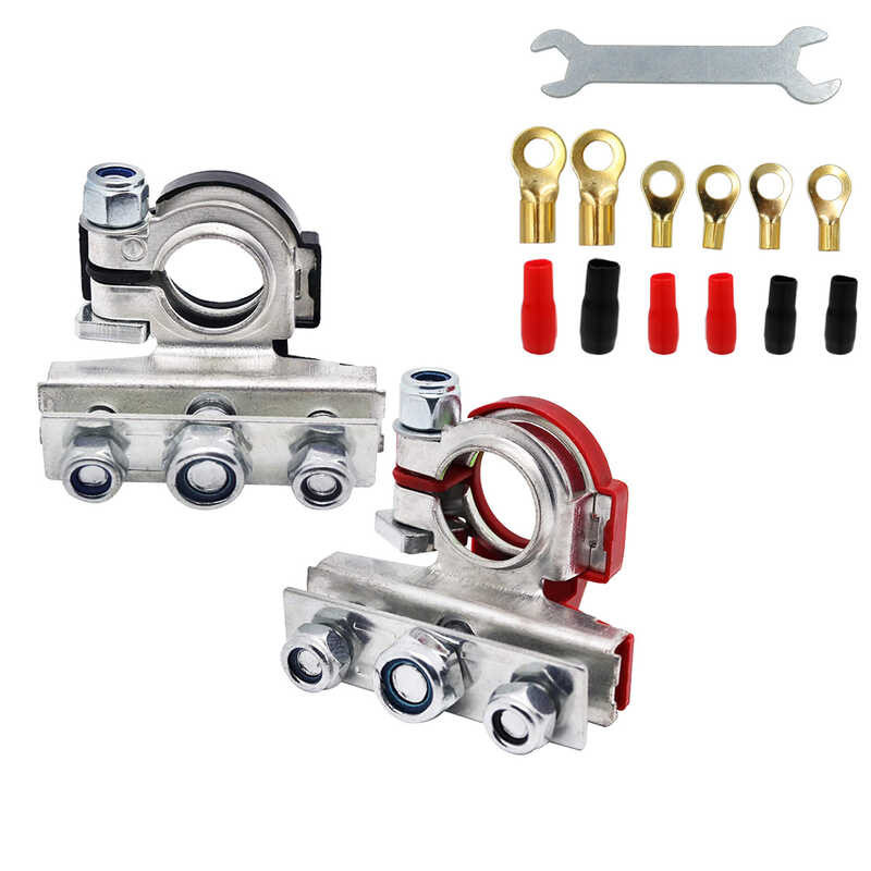 3 Way Positive Negative Terminal Connectors 12V 24V Top Post Battery