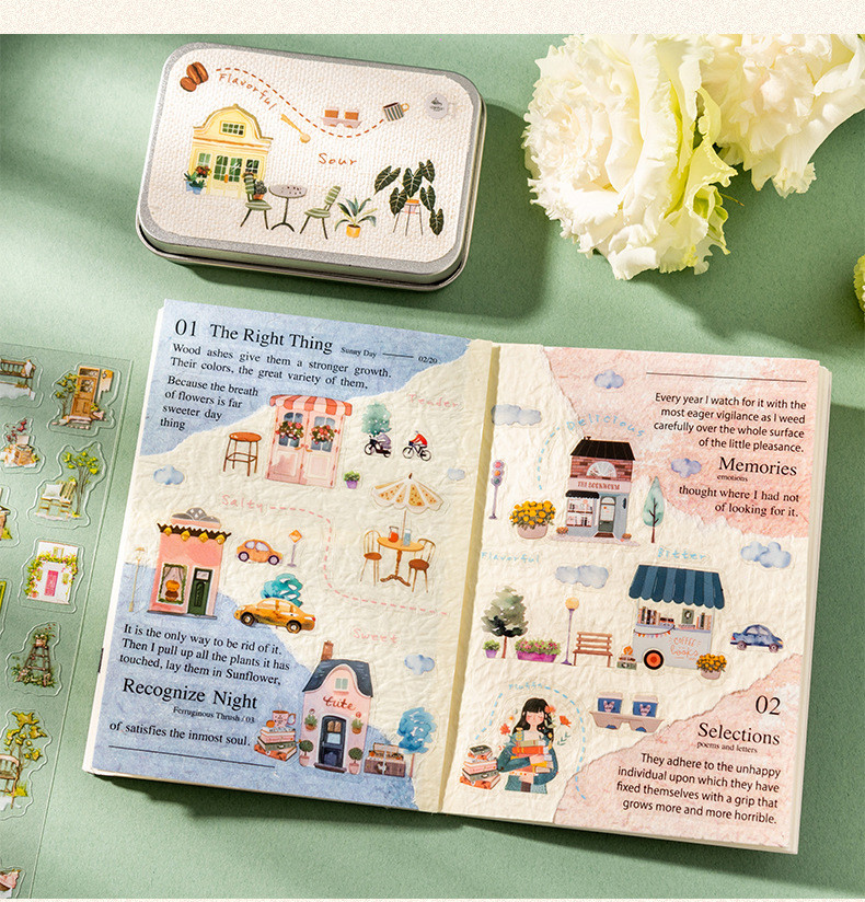Warm Home Display Scenery Sticker PET Stickers For Scrapbooking ...