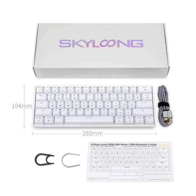 Sk61 SKYLOONG Gk61 Mechanical Wired Gaming Multi Color RGB LED Backlit ...