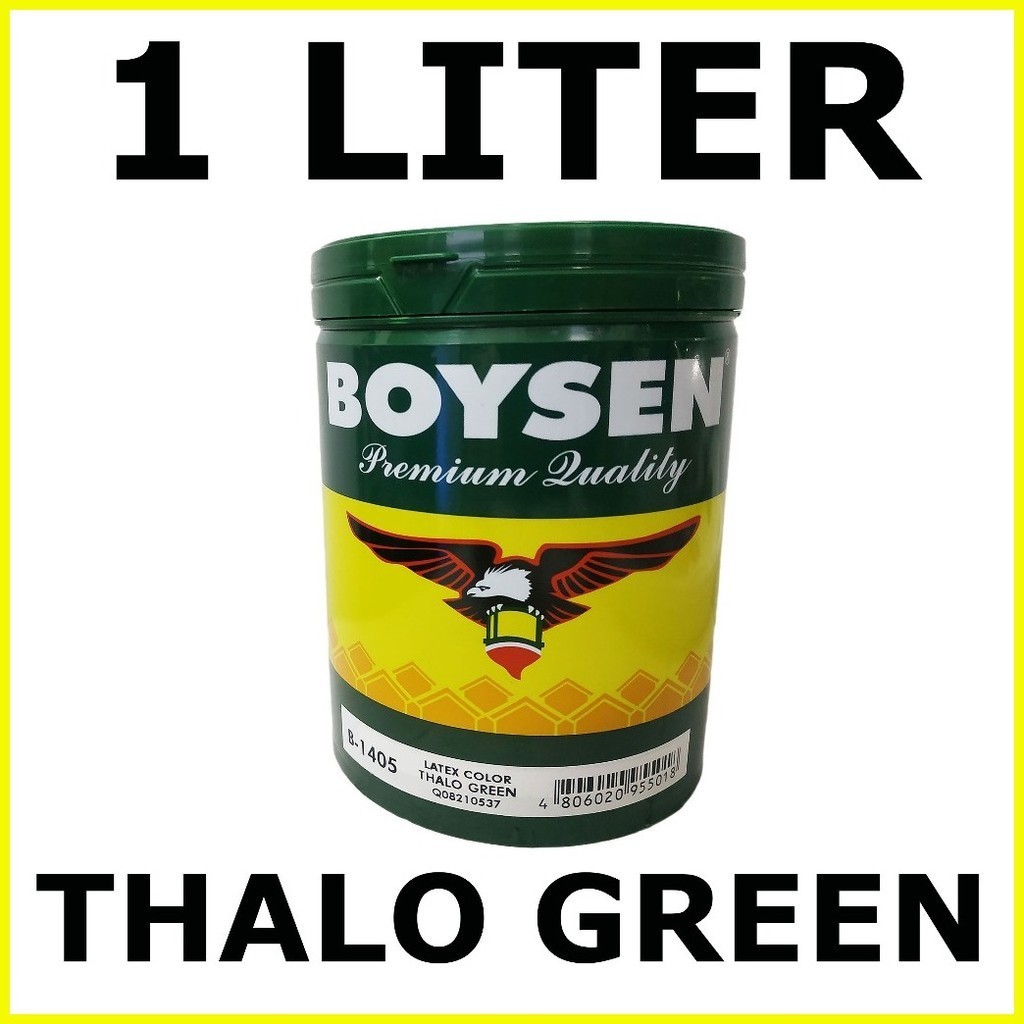 ∇ BOYSEN LATEX COLOR THALO GREEN B-1405 ( 1 LITER ) FOR WOOD AND CEMENT