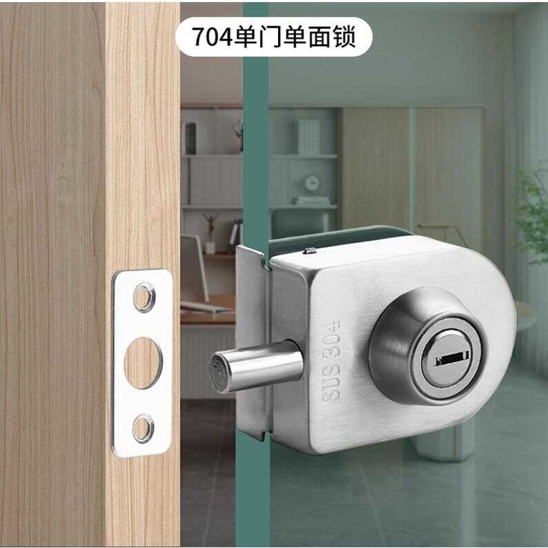 Ground anti-theft single leaf stainless steel pin frameless glass door ...