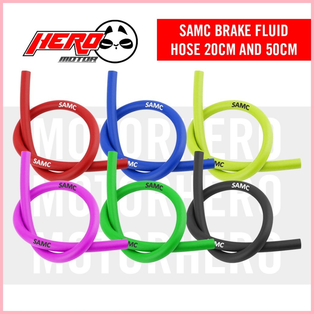 § Samc Brake Fluid Hose 20cm and 50cm Heavy Duty Rubber Universal Made ...