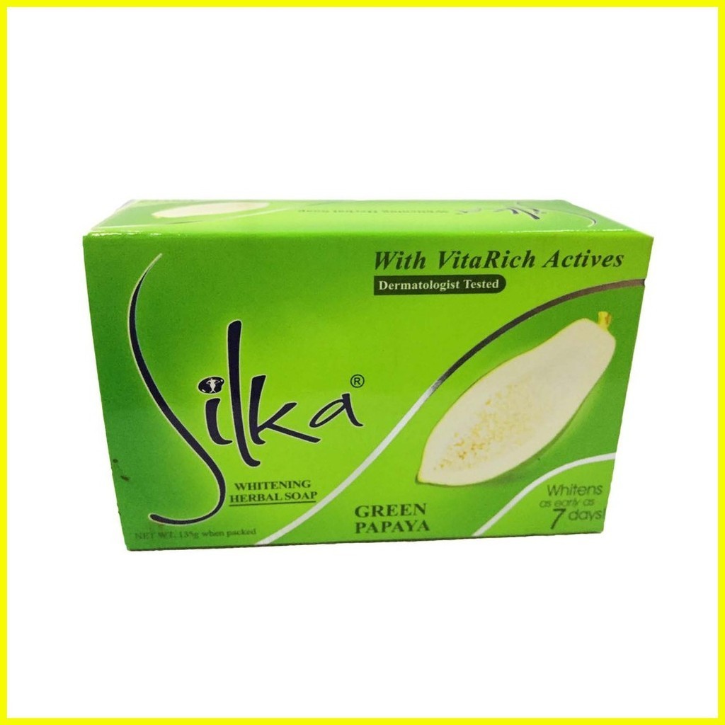 Silka Whitening Herbal Soap Green Papaya 135g Shopee Philippines