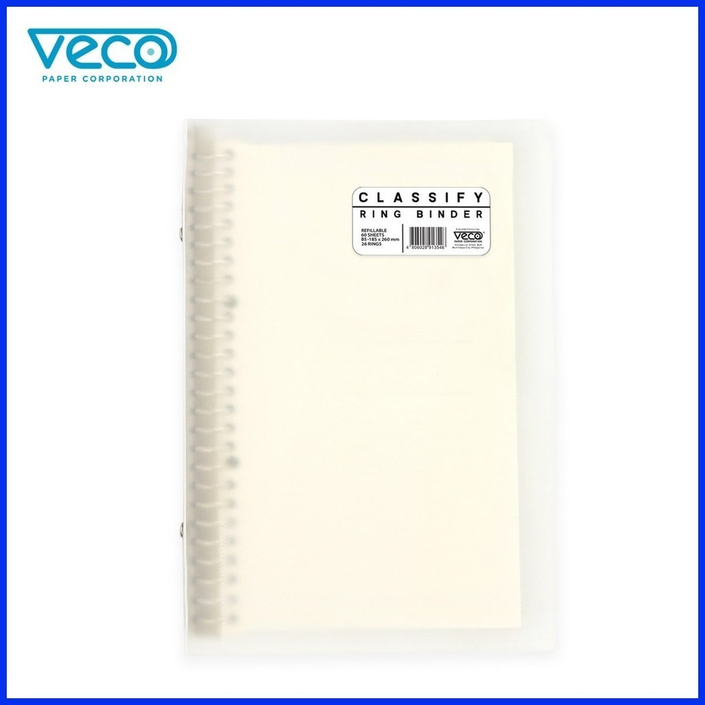 ♠ Veco Classify 26-Ring Binder B5 with 60 leaves Cream Ruled Paper ...