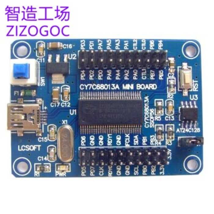 1 ~ 5PCS EZ-USB FX2LP CY7C68013A Scheda madre USB Scheda di sviluppo Analizzatore logico USB con modulo di interfaccia SPI seriale I2C Mini USB  502
