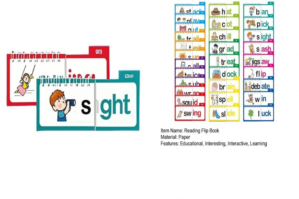 Rhyme Reading Card Learning Materials for Young Readers Word Families ...