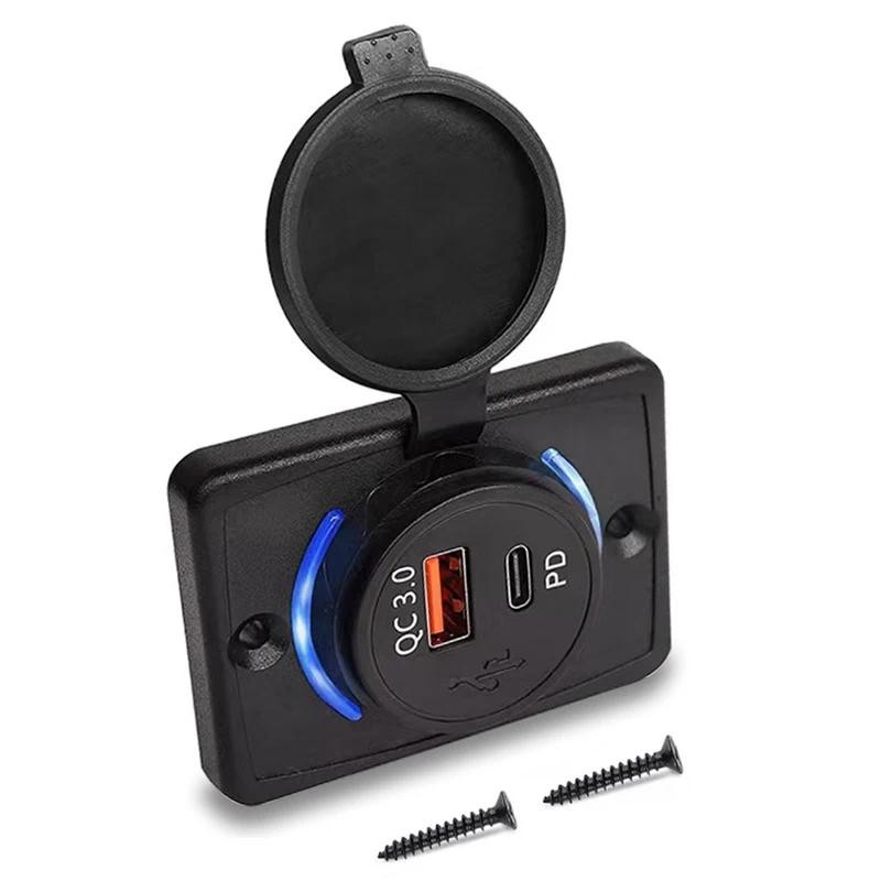 24V USB Fast Charging Socket RV USB Socket Panel 38W Fast Charging Car ...