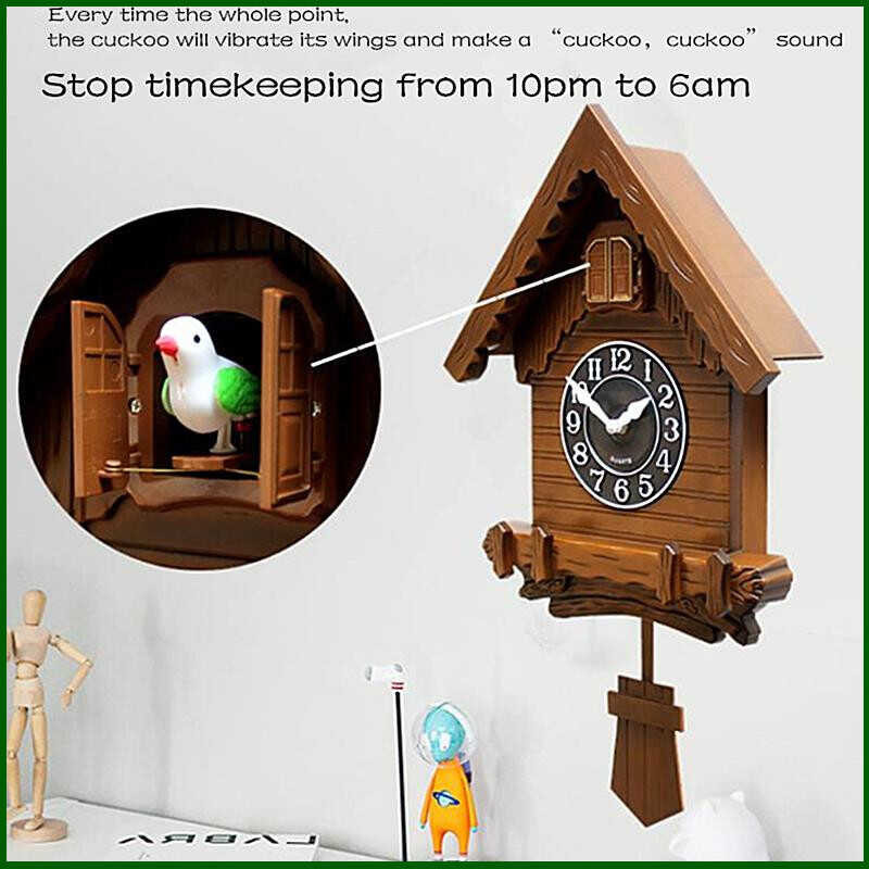 Hourly Chiming Cuckoo Wall Living Room Children Creative Cartoon Clock