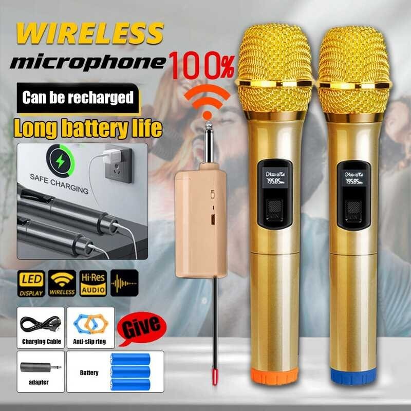 2025 Wireless Original Speaker Professional Microphone with Receiver Karaoke Handheld Cordless