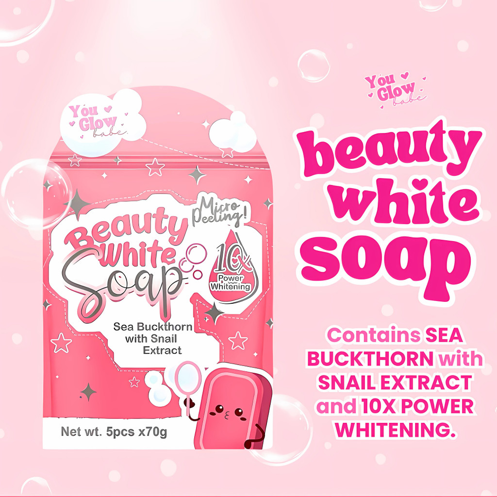 YOU GLOW BABE SOAP BEAUTY WHITE SOAP Micro Peeling 10x Power Whitening ...