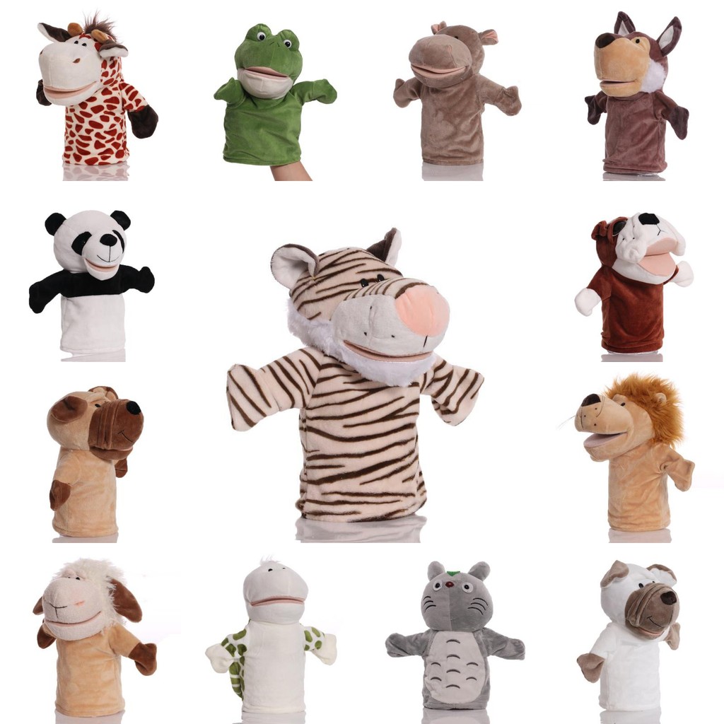Animal Cartoon Colorful Hand Puppets With Movable Mouths Perfect ...