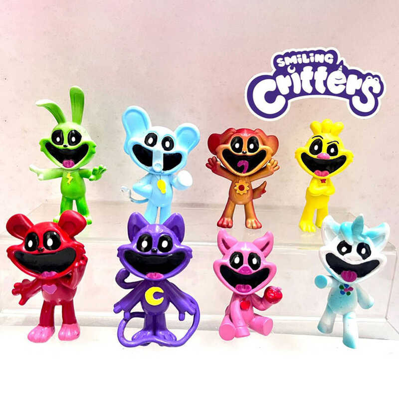 8Pcs Smiling Critters Figure Smiling Critters Cat Nap Dog Day Caap ...