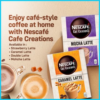 Nescafe Cafe Creations Strawberry Latte Coffee Mix 32g - Pack of 10 ...