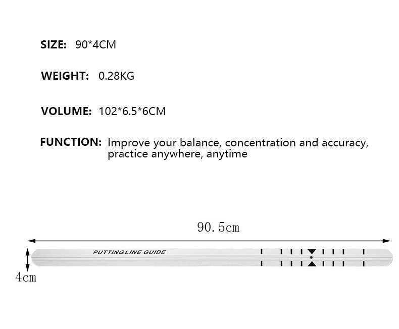 PGM Golf Correction Putter Ruler Putter Track Guide Maintains Forward ...